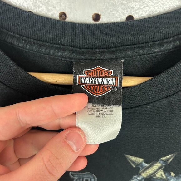 Harley Davidson Motorcycle Biker T Shirt 2XL Black Graphic‎ Peoria Arizona Arrow - Picture 5 of 6